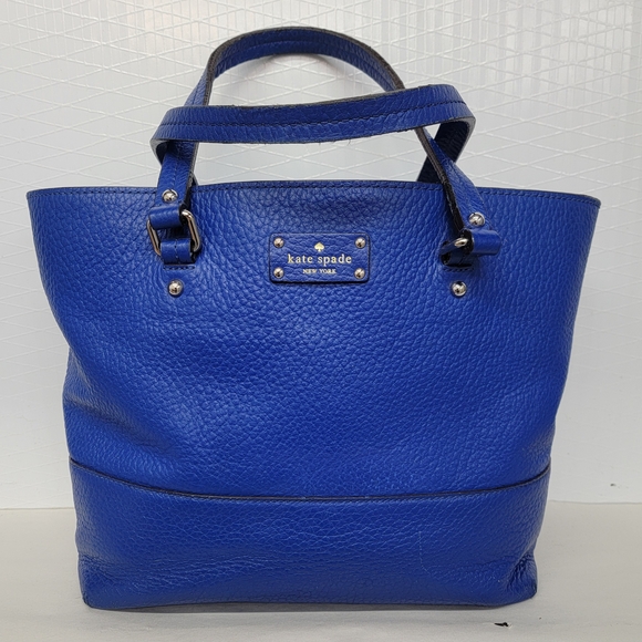 kate spade Handbags - Kate Spade Blue Leather Tote Bag